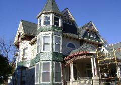 Dr. Dechow Residence, Issac Burton House, 774 N. Broad Galesburg During Exterior Restorations